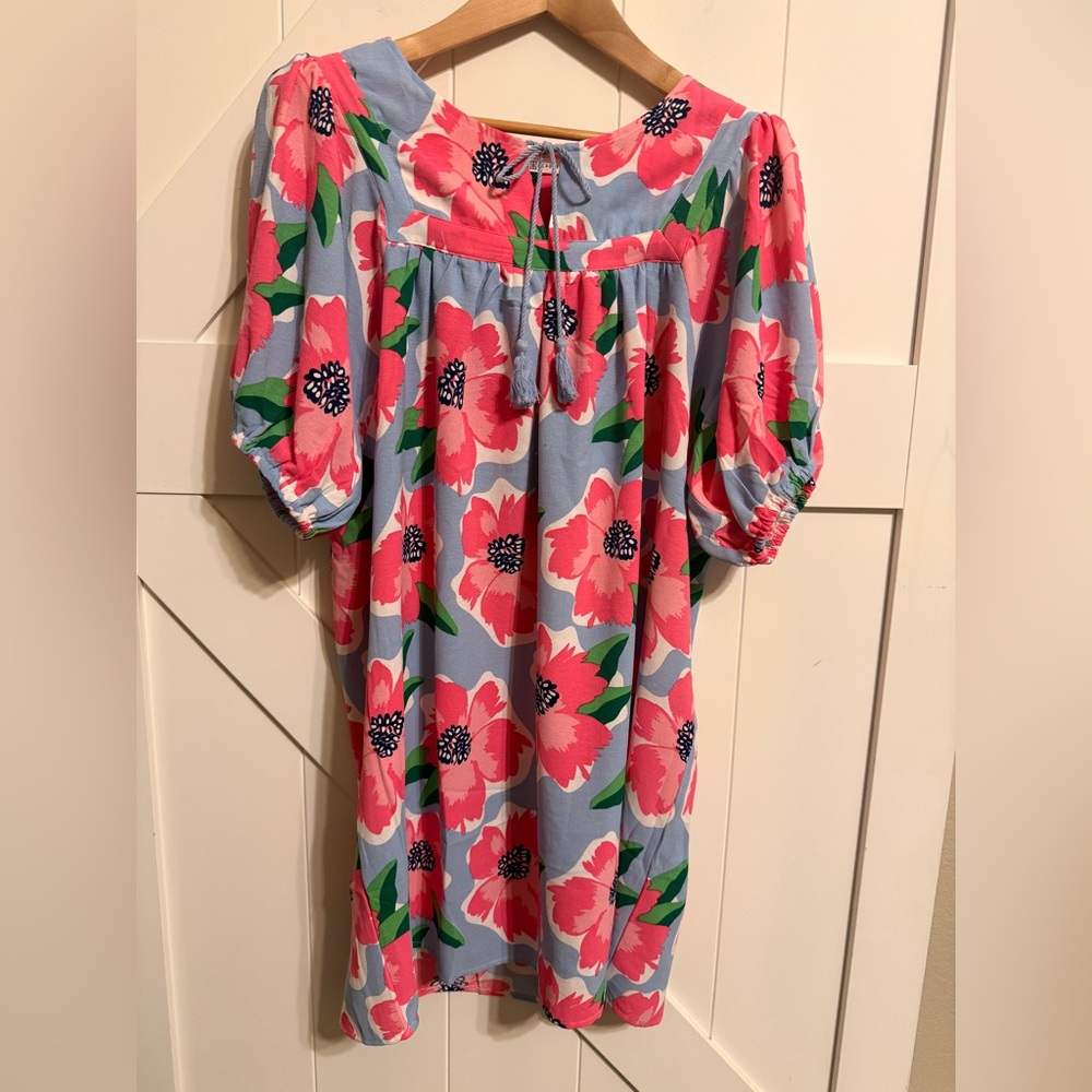 New Michelle McDowell Floral Dress Women’s Large Ballon Sleeve Summer Spring